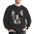 Boston Terrier Cute Puppy Face Dog Lover Pet Owner Men Graphic Sweatshirt, funny gift