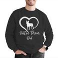 Boston Terrier Dad Cute Boston Terrier Silhouette Heart Men Graphic Sweatshirt, Boston Terrier Dad Sweatshirts, funny gift