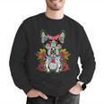 Boston Terrier Dia De Los Muertos Day Of The Dead Dog Skull For Men Women Kids Men Graphic Sweatshirt, funny gift