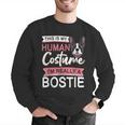 Boston Terrier Dog Bostie Halloween Costume Dog For Kids Men Graphic Sweatshirt, Boston Terrier Halloween Sweatshirts, funny gift
