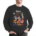 Boston Terrier Dog Christmas Happy Hallothankmas Halloween For Men Women Kids Men Graphic Sweatshirt, Boston Terrier Halloween Sweatshirts, Boston Terrier Christmas Sweatshirts, funny gift