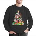 Boston Terrier Dog Christmas Tree Lights Xmas Pajama For Men Women Kids Men Graphic Sweatshirt, Boston Terrier Christmas Sweatshirts, funny gift