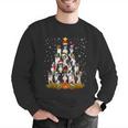 Boston Terrier Dog Christmas Tree Santa Hat Xmas Pajama Men Women Kids Men Graphic Sweatshirt, Boston Terrier Christmas Sweatshirts, funny gift