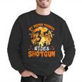 My Boston Terrier Dog Rides Shotgun Witch Halloween Men Women Men Graphic Sweatshirt, Boston Terrier Halloween Sweatshirts, funny gift