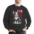 Boston Terrier Dog Valentine's Day Dog Owner Men Graphic Sweatshirt, funny gift