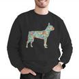 Boston Terrier Flower Silhouette Floral Dog Men Women Girls Kids Men Graphic Sweatshirt, funny gift