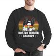 Boston Terrier Grandpa Dog Owner Boston Terrier Men Graphic Sweatshirt, funny gift