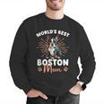 Boston Terrier Groovy World's Best Boston Mom Men Graphic Sweatshirt, Boston Terrier Mom Sweatshirts, funny gift