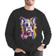 Boston Terrier Lover Pop Art Color Boston Terrier Dog For Men Women Girls Kids Men Graphic Sweatshirt, funny gift
