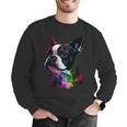 Boston Terrier Lovers Colorful Pop Art Boston Terrier Men Graphic Sweatshirt, funny gift