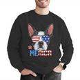 Boston Terrier Merica 4th Of July T Shirt Men Boys Dog Puppy Men Graphic Sweatshirt, Boston Terrier 4th Of July Sweatshirts, funny gift