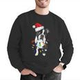Boston Terrier Santa Christmas Lights Xmas Dog Lover Men Women Kids Men Graphic Sweatshirt, Boston Terrier Christmas Sweatshirts, funny gift