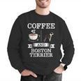 Boston Terrier Shirt Coffee And Boston Terrier Cute Dog For Men Women Girls Kids Men Graphic Sweatshirt, funny gift