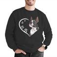 Boston Terrier Shirts For Women Girls Kids Heart Cute Men Graphic Sweatshirt, funny gift