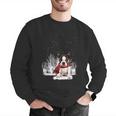Boston Terrier In The Snow Merry Christmas Winter Men Graphic Sweatshirt, Boston Terrier Christmas Sweatshirts, funny gift