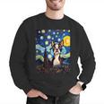 Boston Terrier Starry Night Van Gogh Art Men Graphic Sweatshirt, funny gift