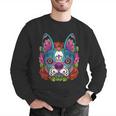 Boston Terrier Sugar Skull Dog Day Of The Dead Men Graphic Sweatshirt, funny gift