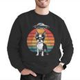 Boston Terrier UFO Alien Boston Terrier Dog Mom Dad Men Graphic Sweatshirt, Boston Terrier Mom Sweatshirts, Boston Terrier Dad Sweatshirts, funny gift