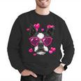Boston Terrier Valentines Day Shirt Heart Dog Lover Men Graphic Sweatshirt, funny gift