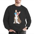 Brindle Boston Terrier Dog Patriotic Shirt USA Flag Men Graphic Sweatshirt, Patriotic Boston Terrier Sweatshirts, funny gift