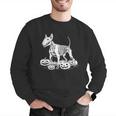 Bull Terrier Skeleton Birthday Halloween Kids Men Graphic Sweatshirt, funny gift