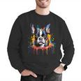 Colorful Boston Terrier Dog For Men Women Kids Men Graphic Sweatshirt, funny gift