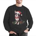 Cute Boston Terrier Dog Christmas Merry X-Mas Graphic Men Graphic Sweatshirt, Boston Terrier Christmas Sweatshirts, funny gift