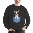 Cute Pocket Boston Terrier Lover Dog Mom Men Graphic Sweatshirt, Boston Terrier Mom Sweatshirts, funny gift