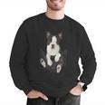 Dog Lovers Boston Terrier In Pocket Dog Face For Men Women Kids Men Graphic Sweatshirt, funny gift