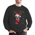 Family Matching Reindeer Xmas Boston Terrier Christmas Men Graphic Sweatshirt, Boston Terrier Christmas Sweatshirts, funny gift