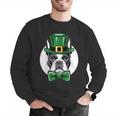 Green Boston Terrier Shamrock St Patricks Day Boston Terrier Men Graphic Sweatshirt, funny gift