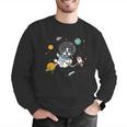Kawaii Kids & Boys Astronaut Space Boston Terrier Dog Lover Men Graphic Sweatshirt, funny gift