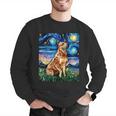 Red Heeler Starry Night Cattle Dog Colorful Art By Aja For Men Women Girls Kids Men Graphic Sweatshirt, funny gift