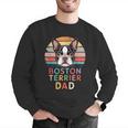 Retro Boston Terrier Dad Men Graphic Sweatshirt, Boston Terrier Dad Sweatshirts, funny gift