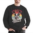 Retro Life Is Better With Boston Terrier Mom Dog Lover Men Graphic Sweatshirt, Boston Terrier Mom Sweatshirts, funny gift