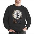 Spooky Halloween Moon Boston Terrier Boston Bull Bostie Men Graphic Sweatshirt, Boston Terrier Halloween Sweatshirts, funny gift