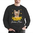 Sunflower Yorkie Mom Dog Lover Men Graphic Sweatshirt, funny gift