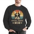 Vintage Boston Terrier Mom Dog Lovers Mother's Day Men Graphic Sweatshirt, Boston Terrier Mom Sweatshirts, funny gift