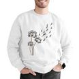 Boston Terrier Flower Fly Dandelion Dog Lover Dog Dad Men Graphic Sweatshirt, Boston Terrier Dad Sweatshirts, funny gift