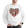 Boston Terrier Heart Valentine Boston Terrier Men Graphic Sweatshirt, funny gift