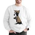 Boston Terrier Lover I Love Mom Tattoo Leopard Men Graphic Sweatshirt, Boston Terrier Mom Sweatshirts, funny gift