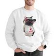Girls I Heart Mom Love Mama Boston Terrier Dog Lover Men Graphic Sweatshirt, Boston Terrier Mom Sweatshirts, funny gift