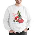 Santa Ugly Christmas Tree Lights Boston Terrier Dog Lover Men Graphic Sweatshirt, Boston Terrier Christmas Sweatshirts, funny gift