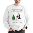 Ugly Christmas Tree Lights Xmas Santa Riding Boston Terrier Men Graphic Sweatshirt, Boston Terrier Riding Sweatshirts, Boston Terrier Christmas Sweatshirts, funny gift