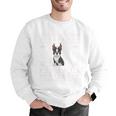 Ugly Xmas Sweater Style Boston Terrier Reindeer Christmas Men Graphic Sweatshirt, Boston Terrier Christmas Sweatshirts, funny gift