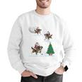 Xmas Lighting Tree Santa Riding Boston Terrier Christmas Men Graphic Sweatshirt, Boston Terrier Riding Sweatshirts, Boston Terrier Christmas Sweatshirts, funny gift