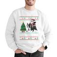 Xmas Tree Lighting Santa Riding Boston Terrier Christmas Men Graphic Sweatshirt, Boston Terrier Riding Sweatshirts, Boston Terrier Christmas Sweatshirts, funny gift