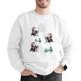 Xmas Tree Santa Riding Boston Terrier Christmas Men Graphic Sweatshirt, Boston Terrier Riding Sweatshirts, Boston Terrier Christmas Sweatshirts, funny gift