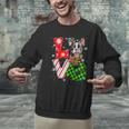 Boston Terrier Christmas Tree Lights Santa Dog Xmas For Men Women Kids Men Graphic Sweatshirt, Boston Terrier Christmas Sweatshirts, gift for family, gift for coworker