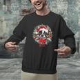 Boston Terrier Christmas Wreath Decoration Xmas Pajamas Men Graphic Sweatshirt, Boston Terrier Christmas Sweatshirts, gift for family, gift for coworker
